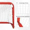 Soccer Goal Set, 2 Foldable Mini Goals, Metal Frame, incl. Tools, 90 x 36 x 60 cm, Red