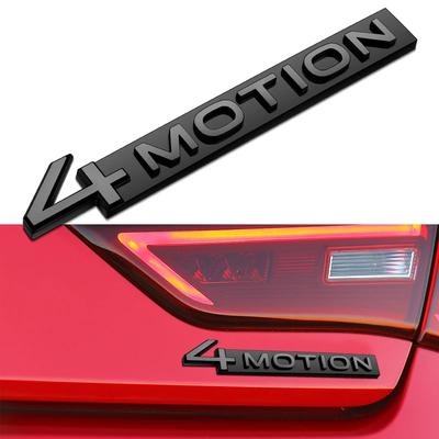 1 шт. Металлическая эмблема 4MOTION на багажник для VW Наклейка Глянцево-черная 4MOTION Tiguan Rline Touareg Golf Passat Bora