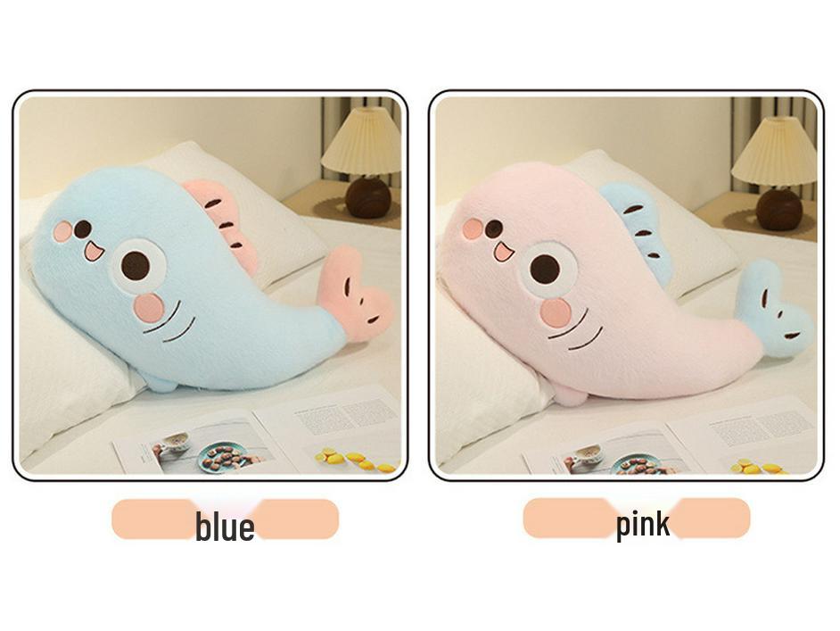 Adorable Cartoon Fish Hug Pillow for Girls - Leg Clamping, Side Sleeping/Pregnancy Backrest Cushion, Ideal for Bedside & Winter Coziness