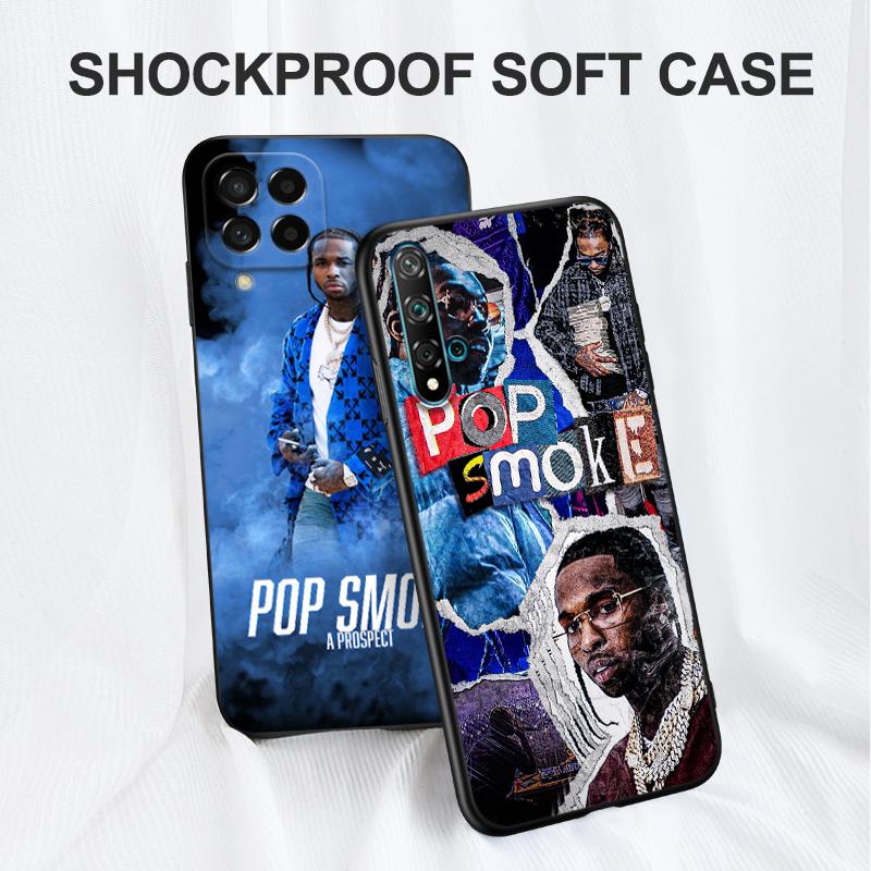 Черный чехол TPU для Huawei Honor X8 50 Lite Pro 10 lite Nova 5t 8 9 Pro 4G 5G 8i Cover Pop Smoke известный рэпер