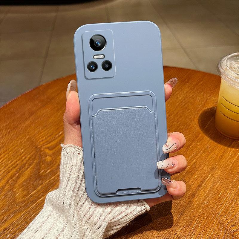 Realme Gtneo3 Mobile Phone Case Soft Silicone Protective Case Creative Bracket Creative Tide Card Bag