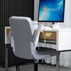 Velvet Office Chair HHigh Back Executive Desk Chair with Flip-up Arms Modern Computer Chair with Wheels for Adult