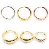 Alisouy 2 шт. Медный сплав Милые кривые полированные маленькие круглые серьги-кольца для женщин и мужчин, серьги-манжеты Brincos, навесные украшения