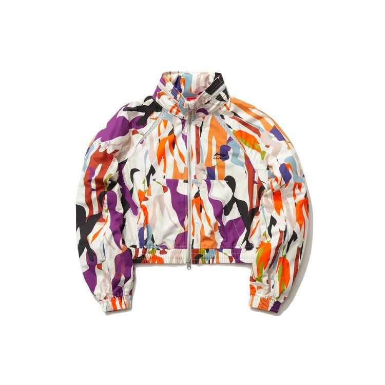 Li Ning Sports Fashion Series Color Block Loose Short Packable Hooded Jacket Women Jacket Multicolor AJDR230-2