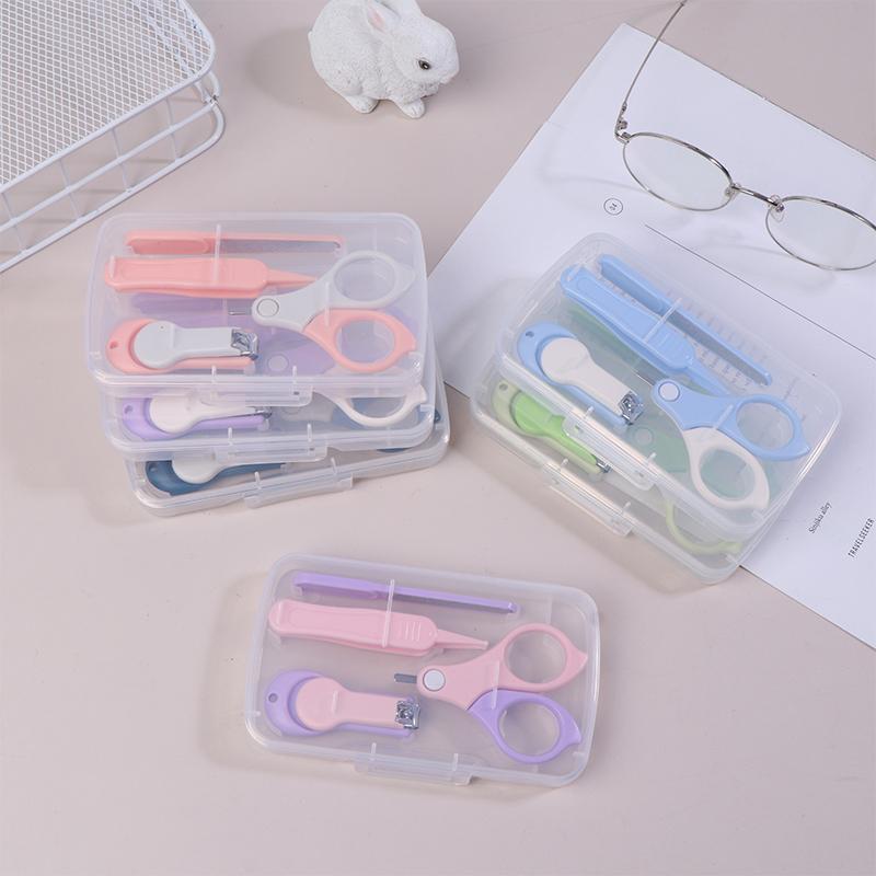 Безопасный детский набор щипчиков для ногтей, триммер для ногтей, кусачки, пинцеты, инструменты для ухода за ногтями и ушами малышей