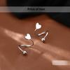 Элегантные серьги-весны из стерлингового серебра 2024 S925 для женщин - роскошные, высококачественные серьги-гвоздики и легкие маленькие серьги