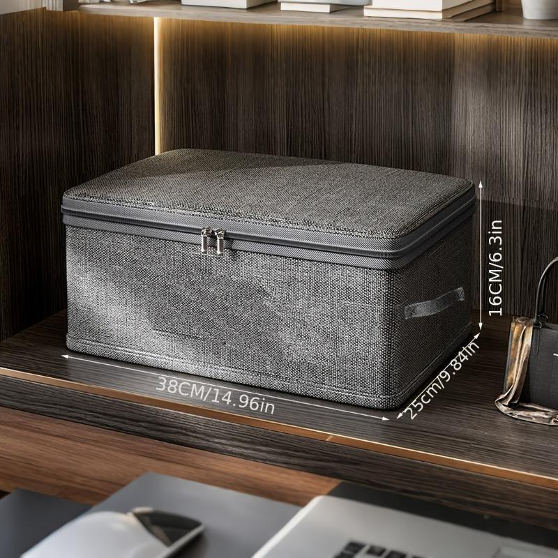 Stackable Foldable Fabric Storage Boxes with Lids and Handles Rigid and Foldable Storage Boxes Clothing Lockers Under-Bed Storag