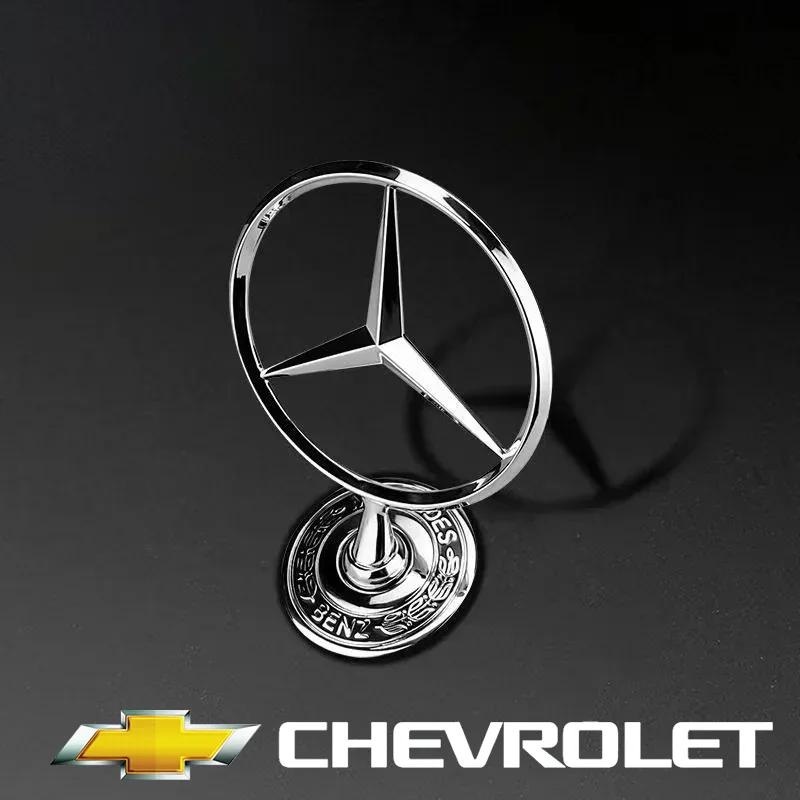 44MM Chrome Car Star Hood Badge Front Emblem Logo for Mercedes Benz C E S Class W204 W205 W212 W213 W211 W220 W222 W223 BGHKM1
