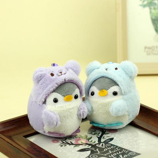 Кукла-пингвин, кулон, мягкие плюшевые игрушки, мультяшное животное, цепочка из нержавеющей стали, брелок для ключей, школьная сумка, сумка через плечо, украшение, кулон, брелок для ключей, держатель для ключей