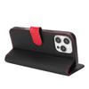 For iPhone 16 Pro Stand Case Litchi Texture Genuine Cow Leather Wallet Phone Cover RFID Blocking