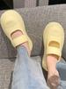 Woman Slippers Height Shoes for Women 2024 Job Sandals Outside White Slides Mules Summer Round Toe Footwear Small Size Normal B