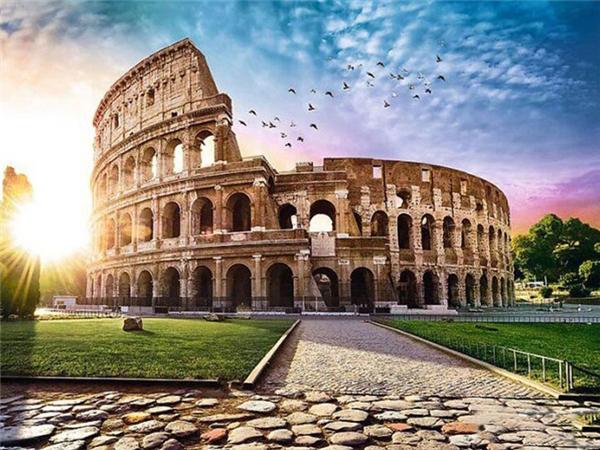 Знаменитый тур по городу Красная площадь Колизей Пейзаж Картина на холсте Настенные картины Постеры и принты для гостиной Домашний декор Без рамки