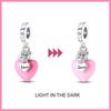 New Trinkets 925 Pure Silver Pink 8 Wings Sunflower Pendant Beads fit Original Charms Bracelet DIY Women Jewelry