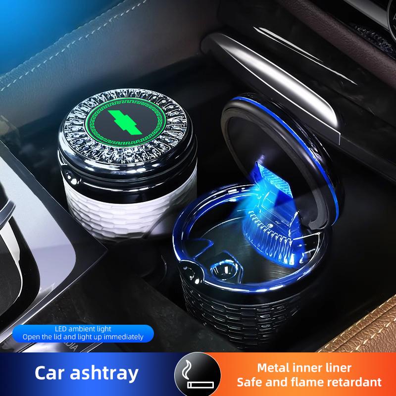 Portable Car Ashtray Cup LED Light Cigarette Ash Tray For Chevrolet Spark Captiva Cruze Malibu Equinox Trax Camaro Blazer Bolt