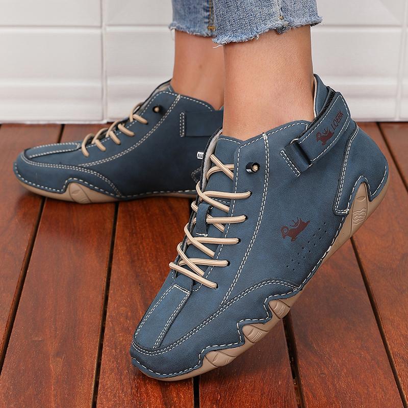 Женская дорожная обувь Модная уличная ретро Прочная Водонепроницаемая на мягкой подошве Шнуровка Обувь Высокого качества Противоскользящие Походные ботинки
