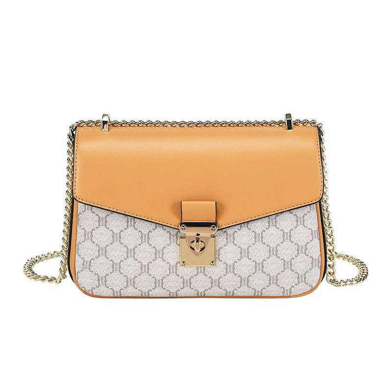 2023 Лето, Новая мода, легкая роскошная цепочка через плечо, маленькая квадратная сумка под мышками, универсальная сумка через плечо на одно плечо, женская сумка из натуральной кожи