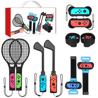 Комплект спортивных аксессуаров Switch — комплект аксессуаров для семейных спортивных игр 10 в 1, совместимый с Switch/Switch OLED для Nintendo Switch Sports