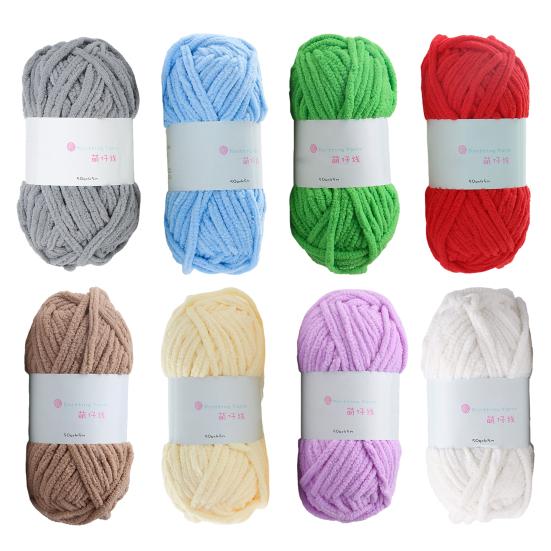 Мягкая пушистая пряжа из синели, мягкая не выцветающая ручная работа, многоцелевое одеяло, вязание крючком, объемная пряжа