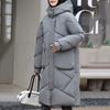 2023 New Winter Hooded Mid Long Parkas Women's Cold Coat Oversize Loose Thicken Cotton Padded Jackets Female Windbreak Coat
