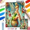 Картина Феи Динь-Динь, Набор для рисования маслом Disney, Ручная работа для декора дома, Магическое Фэнтези Настенное искусство Поделка, Набор для рисования на холсте DIY Декор