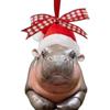 Cartoon Hippopotamus Hanging Pendant Moo Deng Car Haning Pendants  Christmas Day