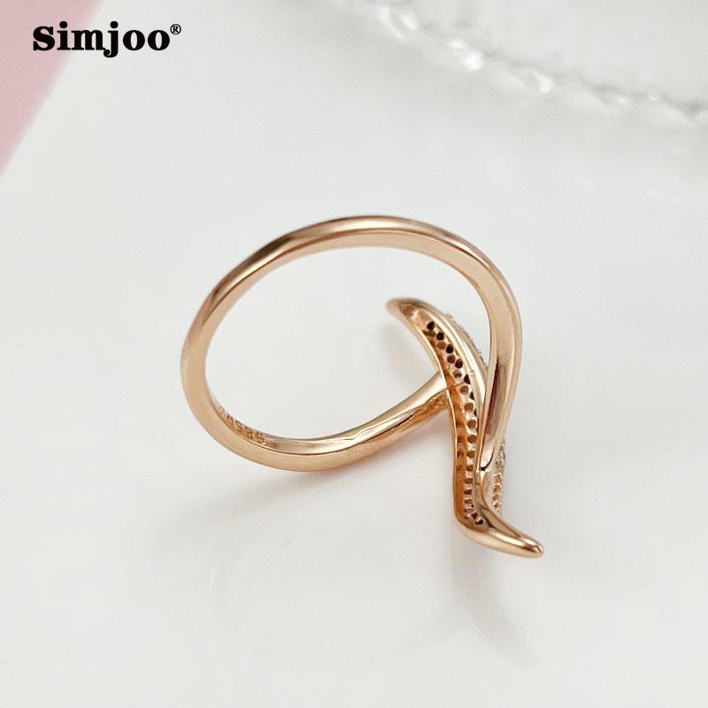SIMJOO Кольцо с камнем из циркона для женской моды и индивидуальности, креативное кольцо