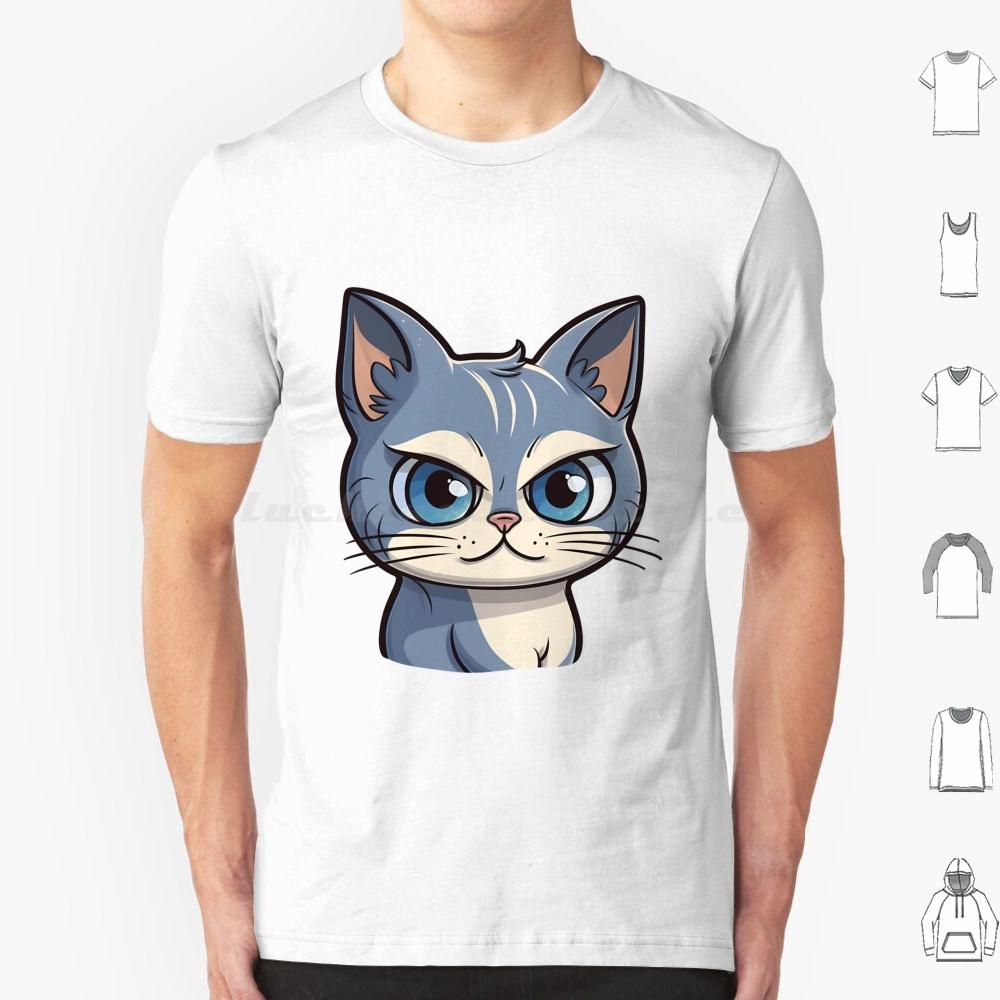 Милая Киска Футболка Мужская Женская Детская 6xl Кошка Милая Кошка Иллюстрация Мультяшная Кошка Дизайн Мяукающая Кошка Арт Игривая Кошка Рисунок