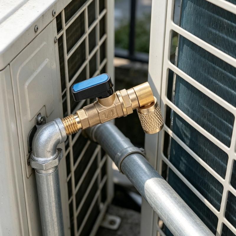 Латунные шаровые краны 90 градусов R22 Запорные краны для контроля потока для холодильников и кондиционеров Компактные клапаны для ремонта холодильного оборудования