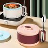 1200ml Instant Noodle Bowl Heat Insulation Leak-proof Stainless Steel Portable Lunch Cereal Bowl