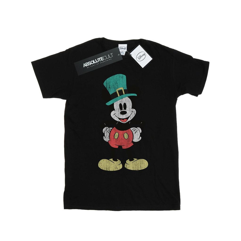 Disney Womens/Ladies Mickey Mouse Leprechaun Hat Cotton Boyfriend T-Shirt
