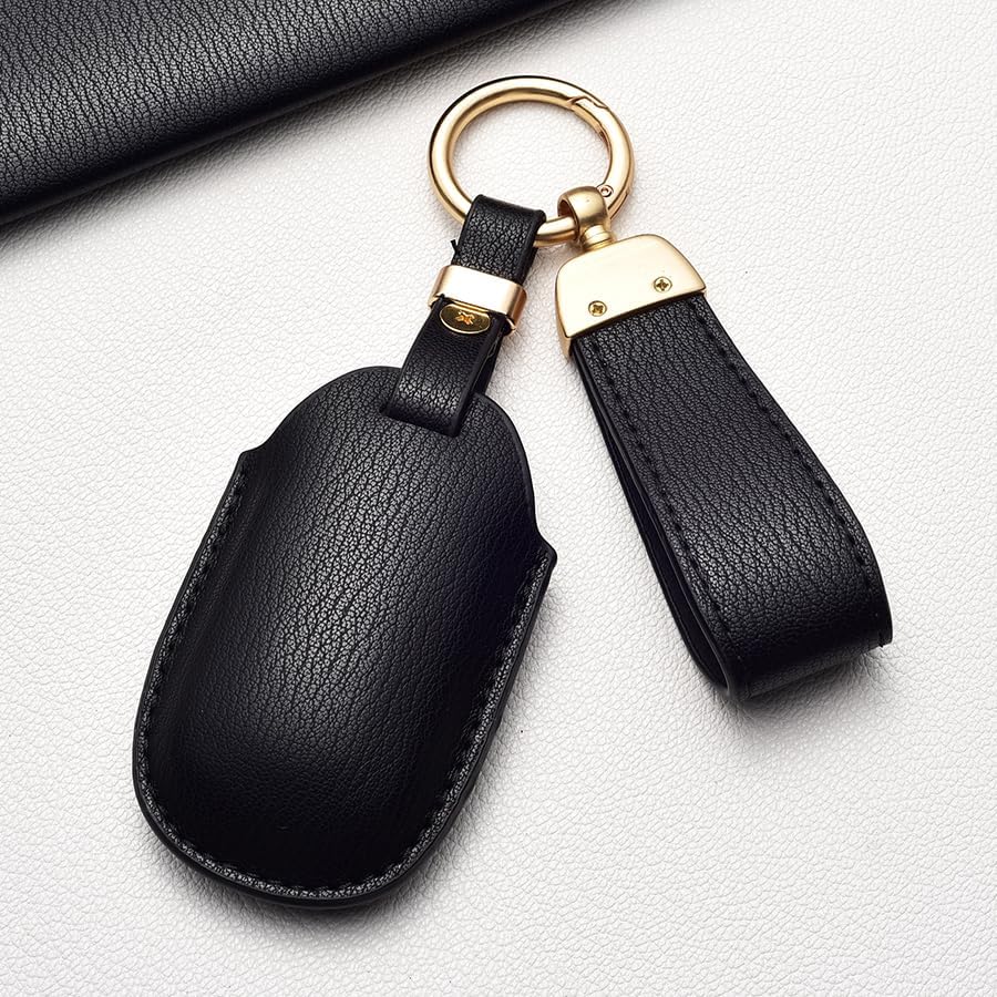 Key Fob Cover for Honda Accord Civic CR-V HR-V Pilot SI EX EX-L | Leather Key Case Shell for Honda with Keychain 2022-2026