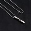 Unisex Trendy Titanium Steel Spiral Necklace with Hip-Hop Pendant