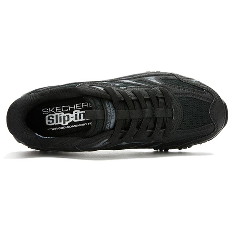 Skechers Женская модная уличная обувь, удобная, амортизирующая, дышащая, легкая, низкая, повседневные кроссовки для женщин, Черный 180355C-BBK