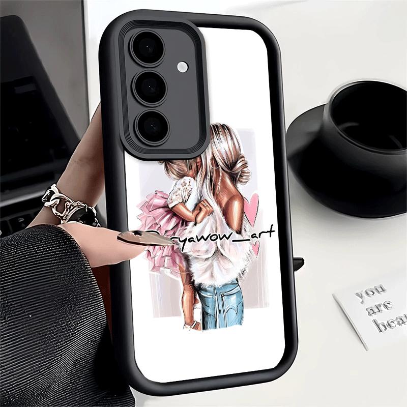 Phone Case for Samsung Galaxy A17 A16 A15 A14 A13 Mom Baby Girls Theme A56 A36 A26 A55 A35 A25 A54 A34 A24 A53 A33 A23 A07 A06