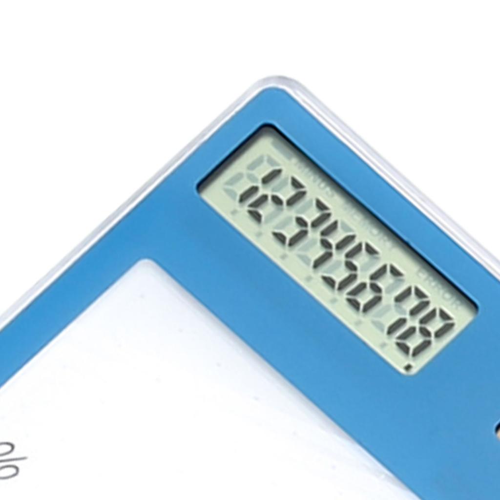 Калькулятор на солнечной батарее с сенсорным экраном, 8-разрядный ЖК-дисплей, портативный прозрачный калькулятор для офиса, школы, дома