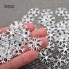 300pc Gold Silver Cloth Christmas Snowflake Confetti Christmas Decoration 23mm
