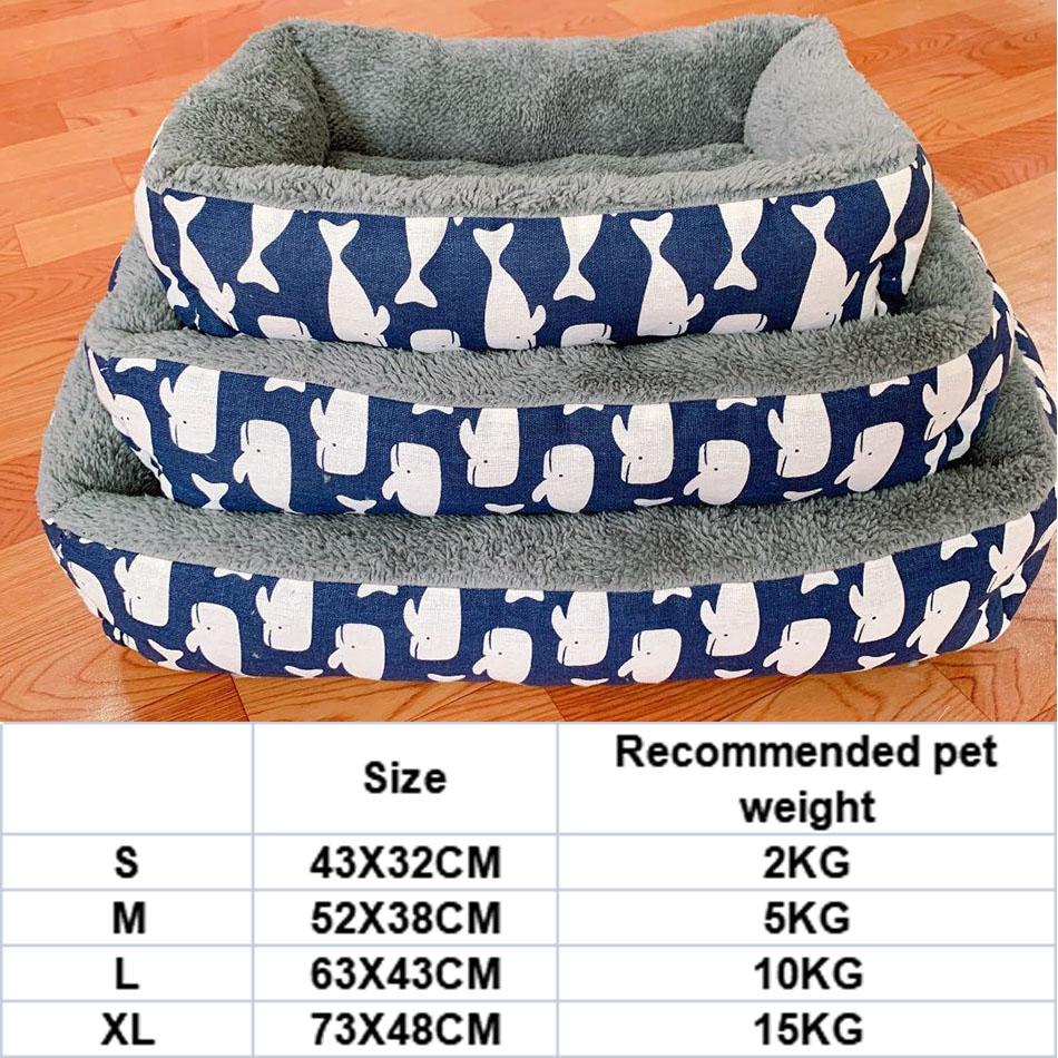 Коврик для кровати для маленьких и средних собак, мягкий плюшевый коврик для кровати для собак, квадратный коврик для домашних животных, кошек, собак, водонепроницаемые аксессуары для домашних питомцев, спальный коврик для щенков