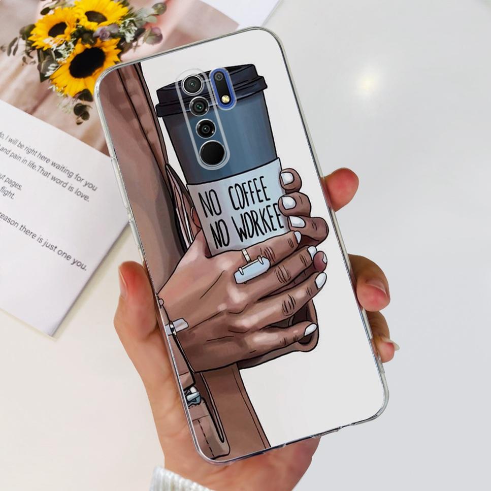 New For Xiaomi Redmi 9 Case Cute Cat Luxury Flower TPU Soft Silicone Clear Cover For Xiaomi Redmi 9 9A 9a 6.53"Bumper Phone Case