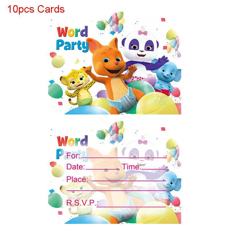 Complete Word Party Themed Party Supplies For Fun Kids Birthday Celebrations Including Plates Cups And Cake Toppers