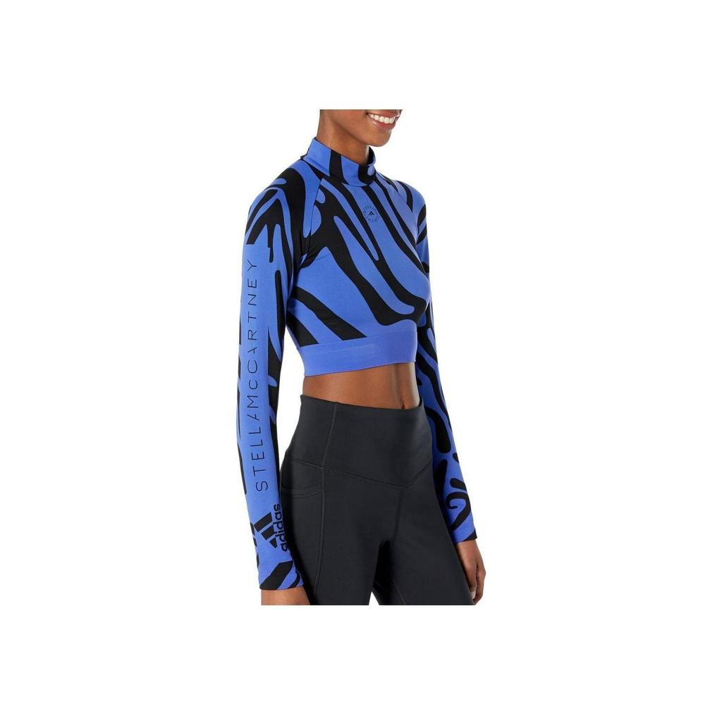 Adidas Футболка с коротким рукавом и логотипом, женская, синяя, HF3066