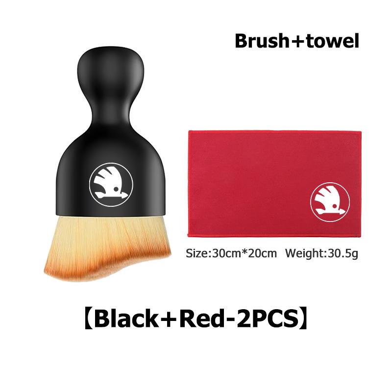 KEOW9 For Skoda Soft Car Interior Detailing Brush Air Vent Dust Cleaner Tool Accessories Octavia A5 A7 RS Fabia Superb Rapid Karoq