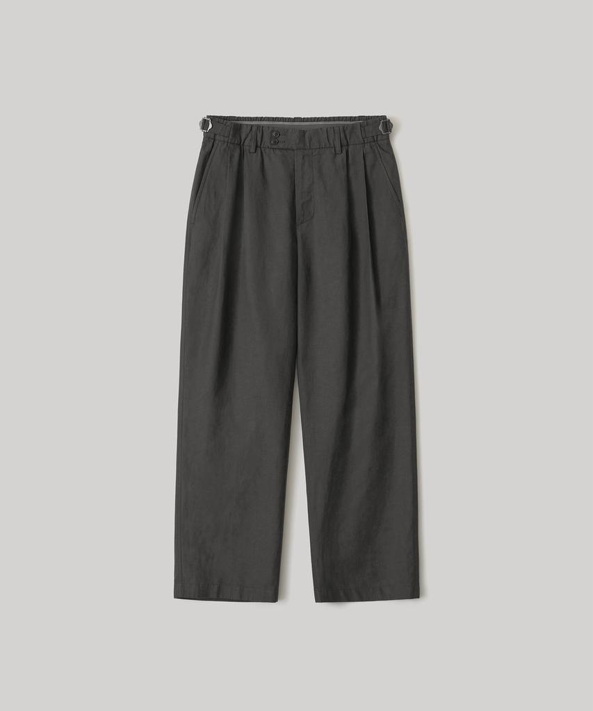 ANOTHER OFFICE Santiago Linen Pants Flexible (Almost Black)