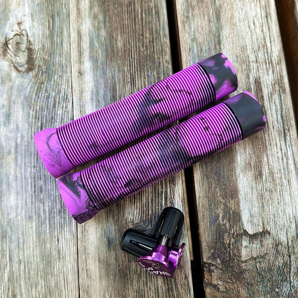 Универсальные полосатые нескользящие резиновые велосипедные ручки, мягкие рули для горных велосипедов