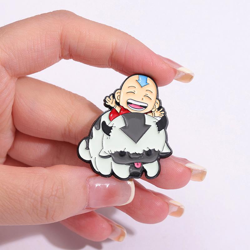 Anime Boy Buffalo Enamel Pins Custom TV Series Brooches Lapel Badges Cartoon Funny Jewelry Gift for Fans Friends