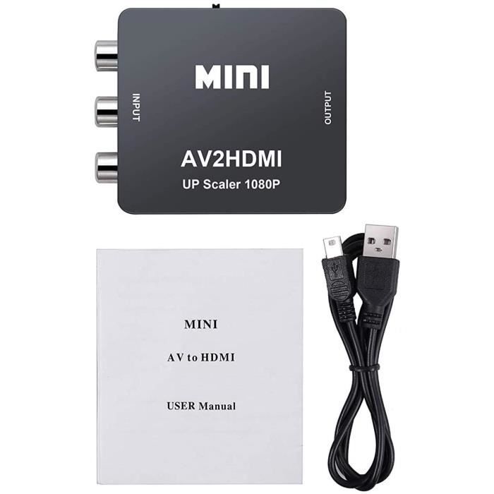 Мини AV RCA CVBS в HDMI Видео Аудио Конвертеры Адаптер Поддержка 720 1080P для Камеры, XBox 360, PS1, PS2, WII, N64, G A23