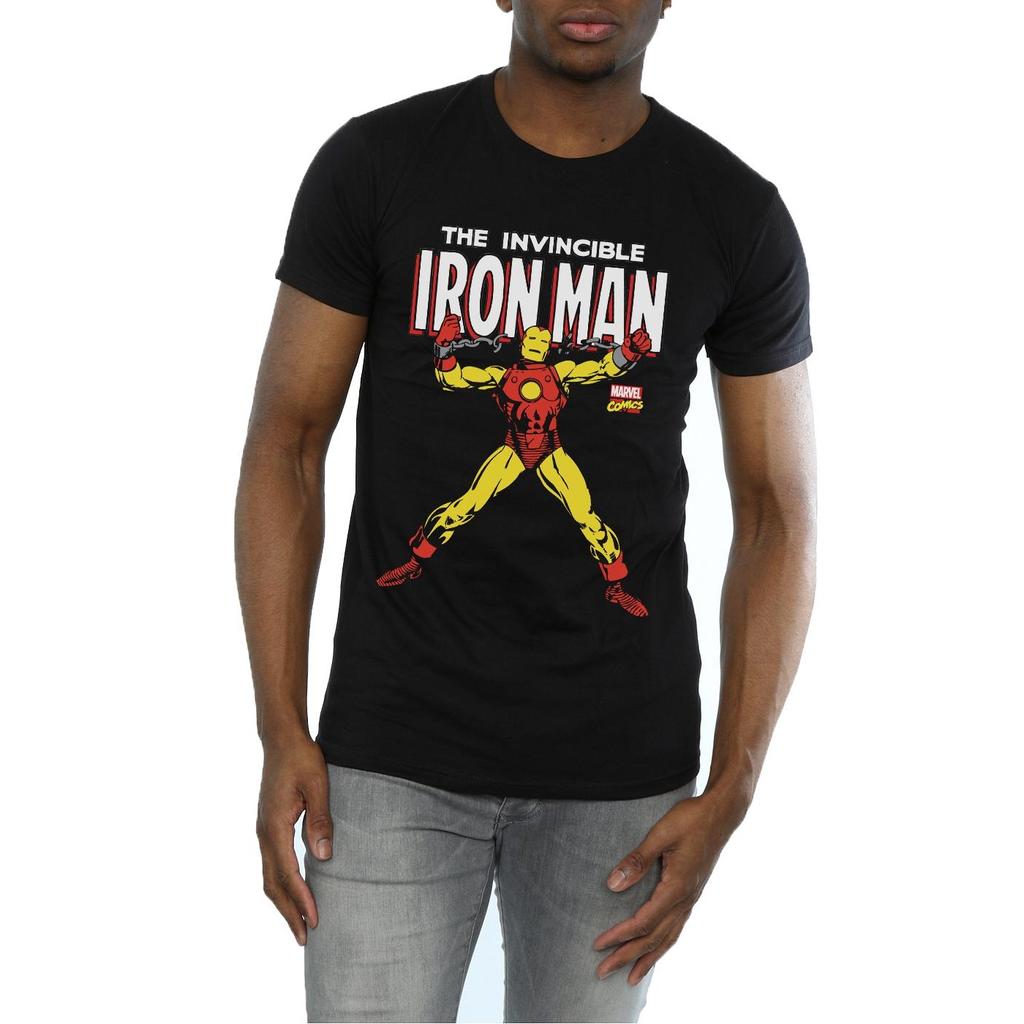 Marvel Mens Iron Man Chains T-Shirt