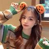 Furry Devil Pumpkin Hair Hoop Cartoon Cosplay Props Soft Halloween headband  Party Supplies