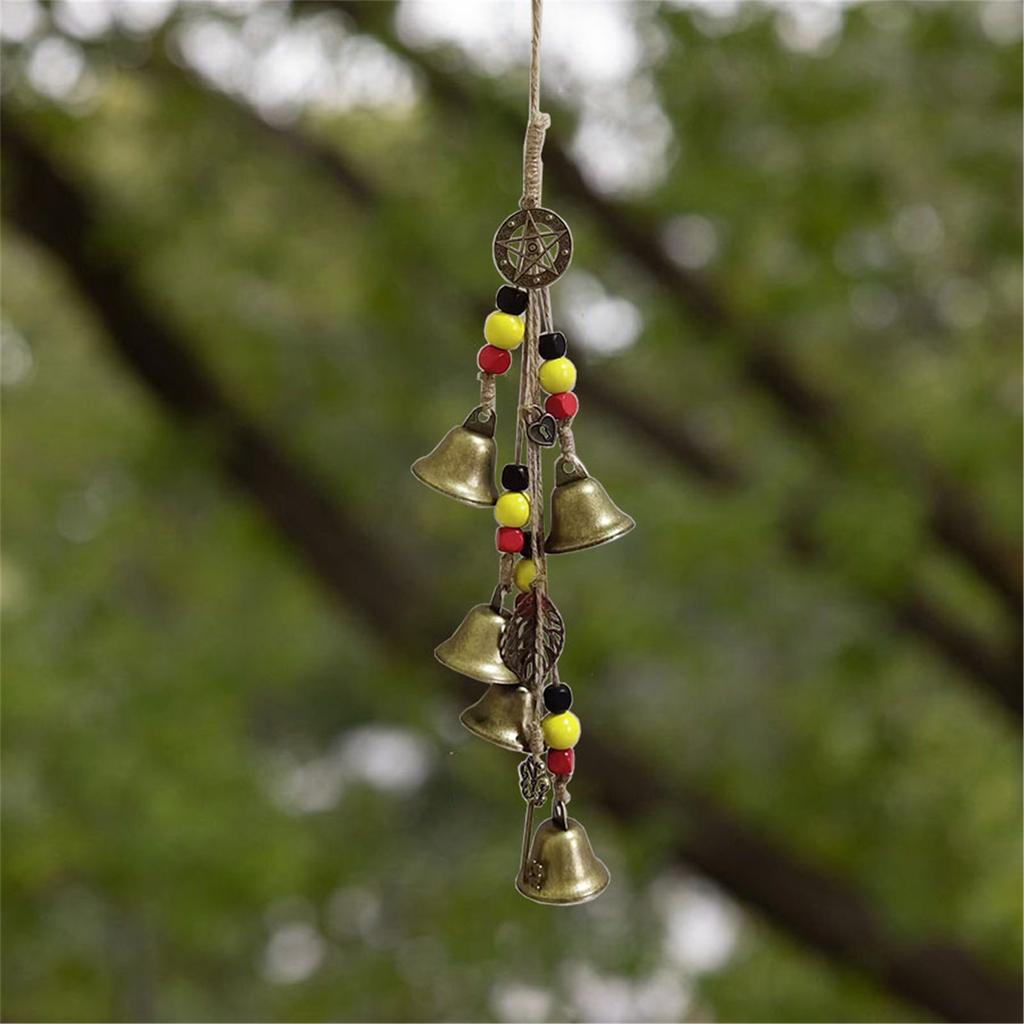 Bohemian Witch Bells Protection for Door Knob Hanger Wind Chimes Witchy Things Clear Negative Energy Witchcraft Supplies