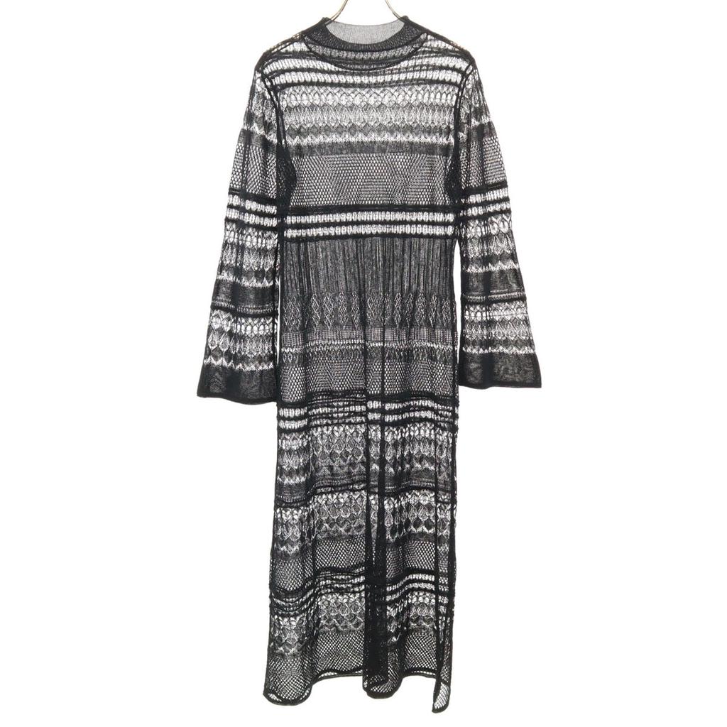 CELFORD Комбинезон с длинным рукавом, кружевной, черный, прозрачный, женский, б/у