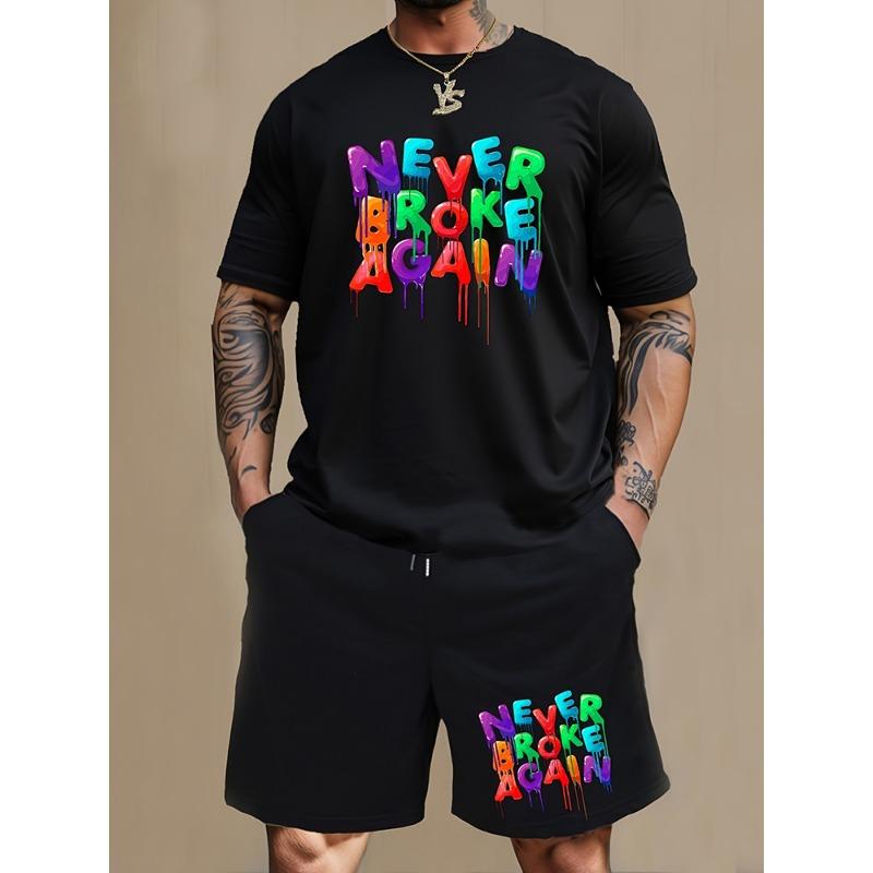 Мужской повседневный комплект одежды, желтая футболка с принтом утки и пляжные шорты, летние уличные модные спортивные шорты с короткими рукавами